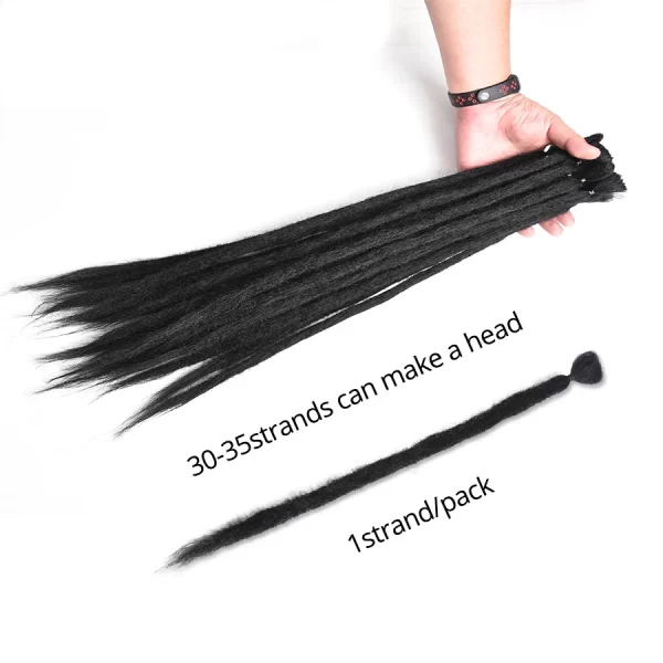 5strands Dreadlocks Hair Extensions Synthetic Faux Locs Crochet Hair Braids Hip-hop Knotless Hook Ombre Braiding African Tribe - Image 4