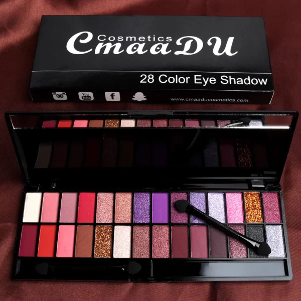 Makeup 28 Color Nude Eye Shadow Pallette Waterproof Eyeshadow Palette Lasting Make Up Brush Eyeshadow Palette Cosmetics TSLM1 - Image 7