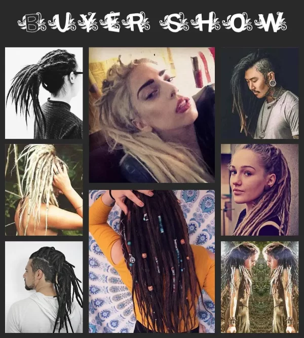 5strands Dreadlocks Hair Extensions Synthetic Faux Locs Crochet Hair Braids Hip-hop Knotless Hook Ombre Braiding African Tribe - Image 6
