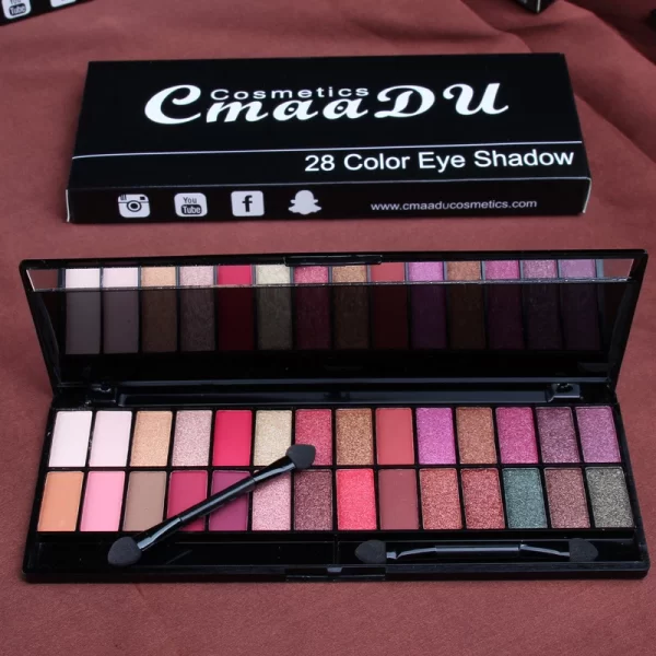 Makeup 28 Color Nude Eye Shadow Pallette Waterproof Eyeshadow Palette Lasting Make Up Brush Eyeshadow Palette Cosmetics TSLM1 - Image 3