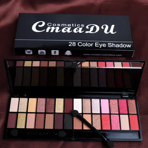 Makeup 28 Color Nude Eye Shadow Pallette Waterproof Eyeshadow Palette Lasting Make Up Brush Eyeshadow Palette Cosmetics TSLM1 - Image 2
