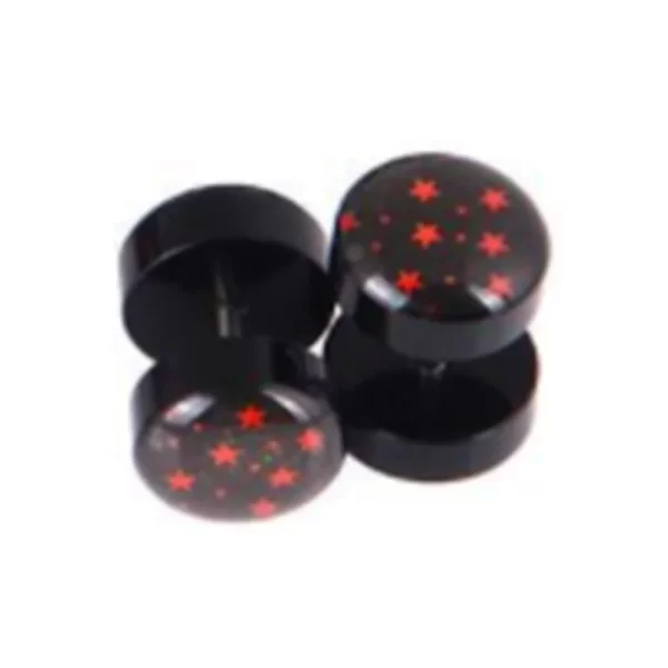 1Pair Steel Skull Cheater Plugs Fake Tunnels Ear Gauges Cat Punk Faux Percing Oreille Acrylic Falso Piercing Oreja Dilataciones - Image 27