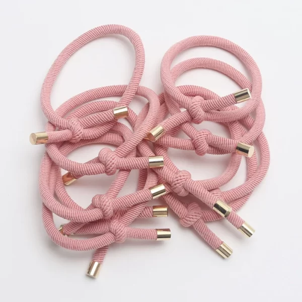10PCS Women Elastic Hair Rubber Bands High Quality Girls Hair Bands Hair Scrunchies Gold Plated  Hair Accessories Hair Gum/Tie - Image 23