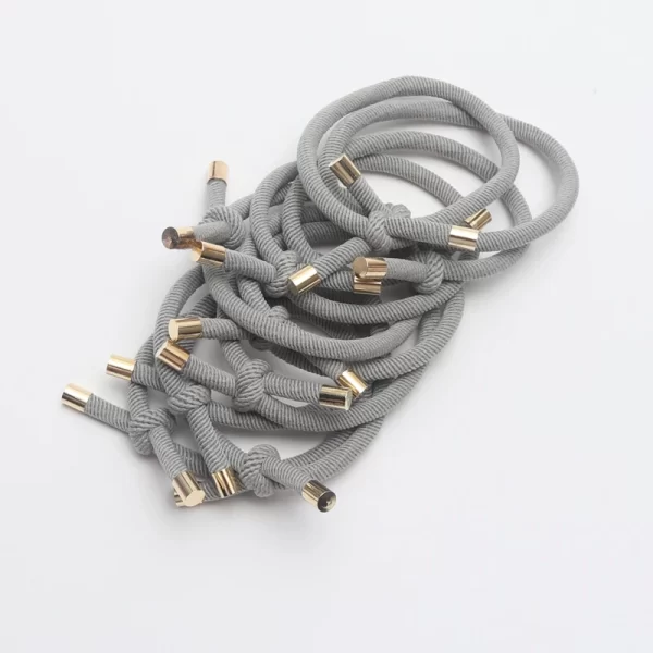10PCS Women Elastic Hair Rubber Bands High Quality Girls Hair Bands Hair Scrunchies Gold Plated  Hair Accessories Hair Gum/Tie - Image 28