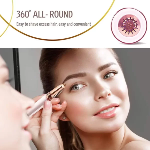Electric Eyebrow Trimmer Women Mini Eyebrow Shaver Instant Painless Face Brows Hair Remover Epilator Portable Razors - Image 4