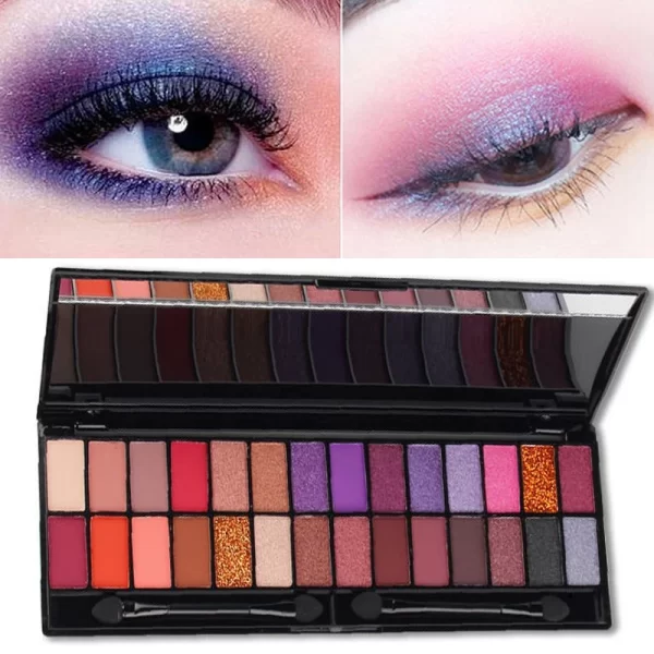 Makeup 28 Color Nude Eye Shadow Pallette Waterproof Eyeshadow Palette Lasting Make Up Brush Eyeshadow Palette Cosmetics TSLM1 - Image 8