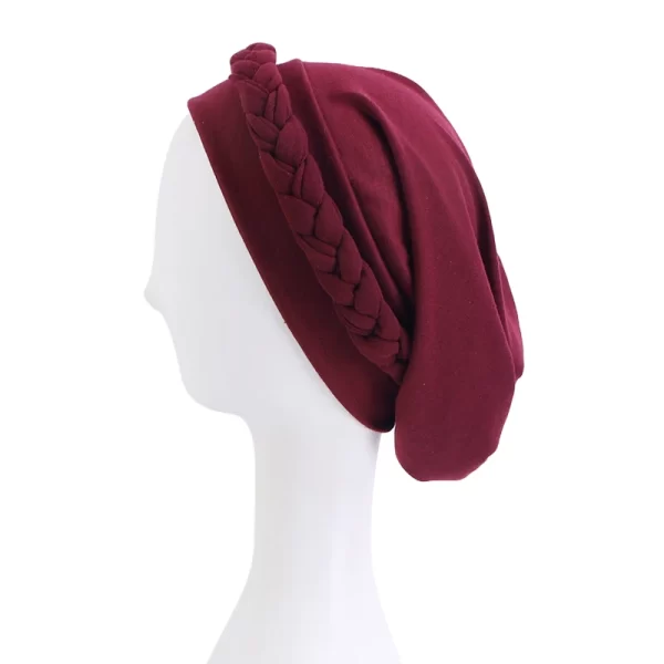 Muslim Braided Turban Headwrap For Woman Bohemian style Headscarf stretchy hijabs Head Wraps Hijabs Femme Musulman Bandana - Image 4