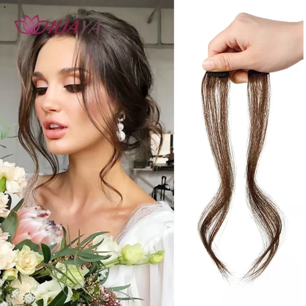 HUAYA Synthetic Hair Bangs Clips Front Side Long Bangs Fake Fringe Clip In Hair Extensions Accessories for Women - Image 5