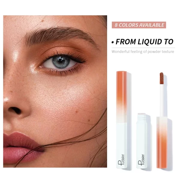 8 Colors Matte Liquid Eyeshadow Stick Waterproof Lasting Matte Metallic Easy To Makeup Professional Eye Dark Brown Eyeshadow - Image 3