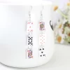 Yamily 1pair/Women Funny Poker Cards Drop Creative Simulation Dangle Earrings For Jewelry Gifts - Image 7
