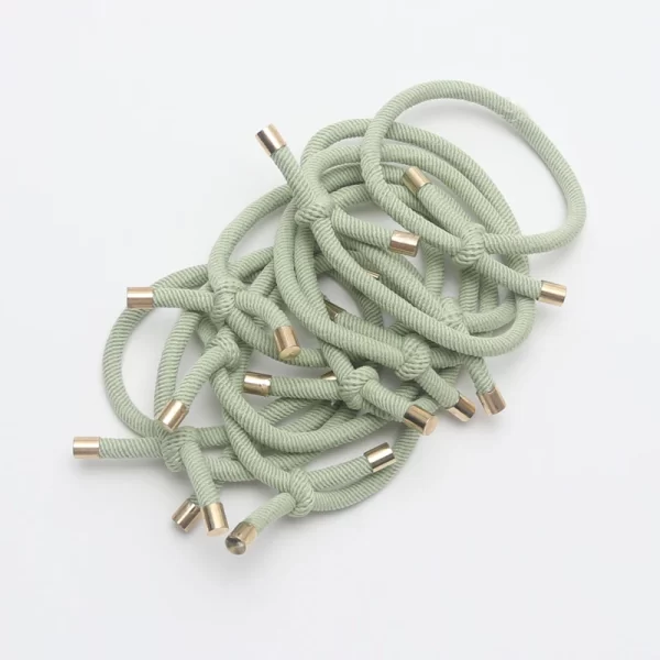 10PCS Women Elastic Hair Rubber Bands High Quality Girls Hair Bands Hair Scrunchies Gold Plated  Hair Accessories Hair Gum/Tie - Image 21