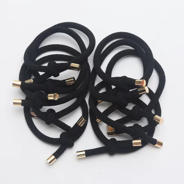 10PCS Women Elastic Hair Rubber Bands High Quality Girls Hair Bands Hair Scrunchies Gold Plated  Hair Accessories Hair Gum/Tie - Image 25
