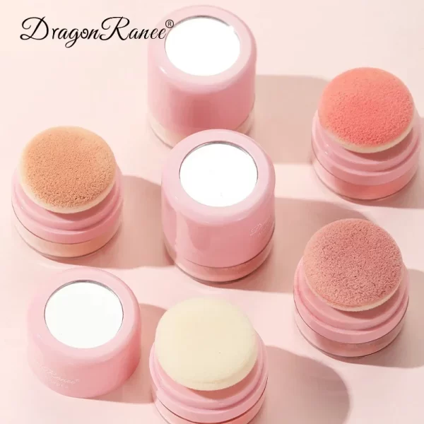 Cheek Tint Blusher Powder Lasting Natural Mineral Loose Powder Multi-purpose Peach Pink Rouge Pigments with Sponge Cosmetic Tool - Image 5