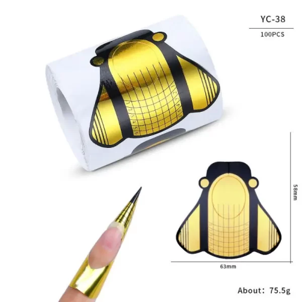 French Nail High Quality Self Adhesive Backing Economic Disposable Provide Accurate Guidance Nails Nail Care Paper Holder - Image 7