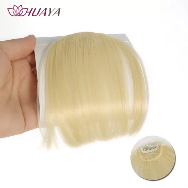 HUAYA Synthetic Hair Bangs Clips Front Side Long Bangs Fake Fringe Clip In Hair Extensions Accessories for Women - Image 8