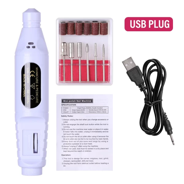Professional Electric Nail Drill Machine Manicure Tools Pedicure Drill Set Portable Nail File Nail Drill Equipment - Image 17