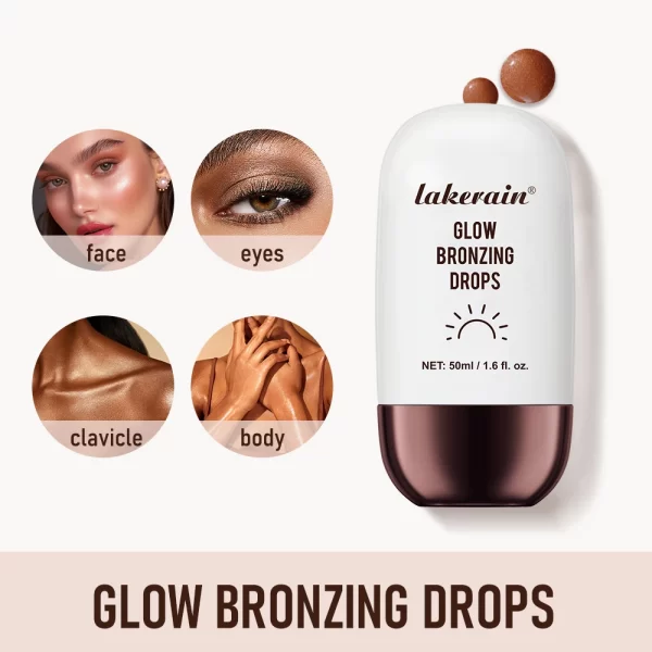 Glow Bronzing Drops Face Peptide Serums Liquid Bronzer Cream Hydrating Makeup For An Everyday Radiant Glow Summer Glow - Image 2