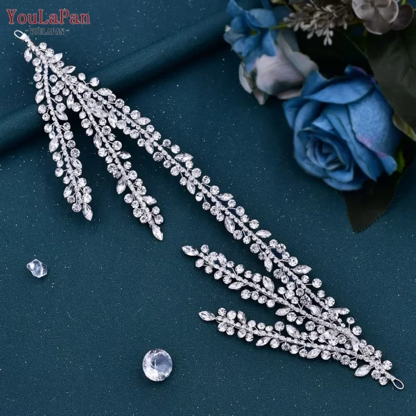 YouLaPan HP496 Rhinestone Bridal Headband Woman Headpiece Wedding Hair Accessories Bride Tiara Pageant Headdresses Wedding Tiara - Image 6