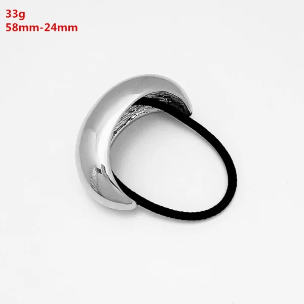 European and American style simple U-shaped alloy ponytail headband high elastic rubber band hairband low ponytail hairband fema - Image 20
