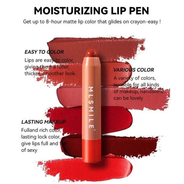 6 Colors Moisturizing Lipstick Pen Long Lasting Bright Water Lip Gloss Sexy Red Lip Makeup Tint Easy To Color Lipstick NEW - Image 3