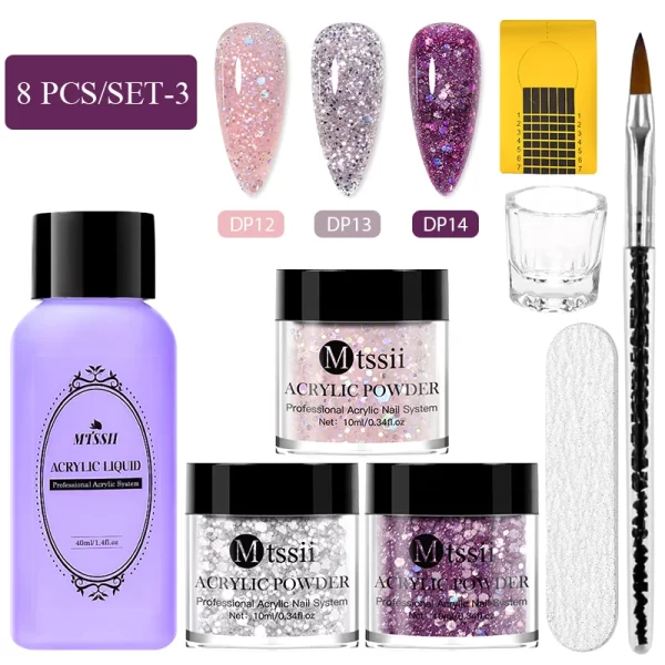 Nail Crystal Powder Kit Acrylic Liquid With Brush Pink White Acrylics For Nails Extension Carving Professional nail equipment - Image 10