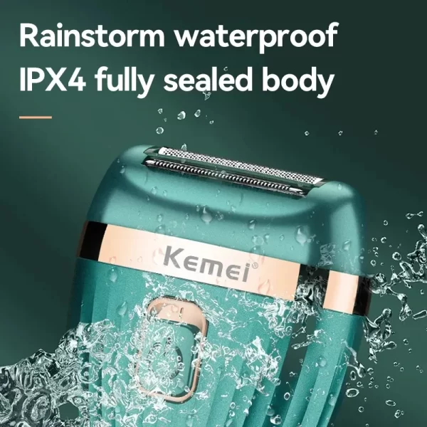 Kemei Rechargeable women electric shaver female razor facial leg bikini trimmer hair remover body lady shaver for women wet&dry - Image 6