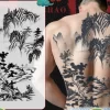 Full Back Chest Herbal Juice Ink Semi-permanent Tattoo Stickers 7-15 Days Long Lasting Temporary Fake Tattoo Totem Men Adult - Image 30