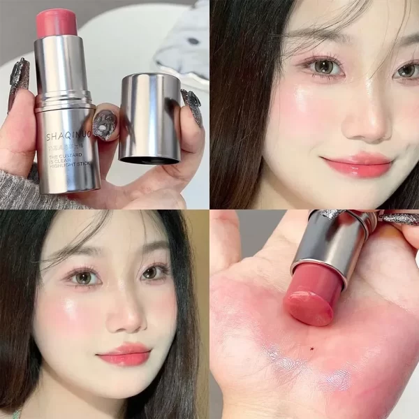 Water Light Highlight Blush Stick Shimmer Waterproof Face Contour Illuminator Lasting Moisturizer Brighten Contouring Cosmetics - Image 8