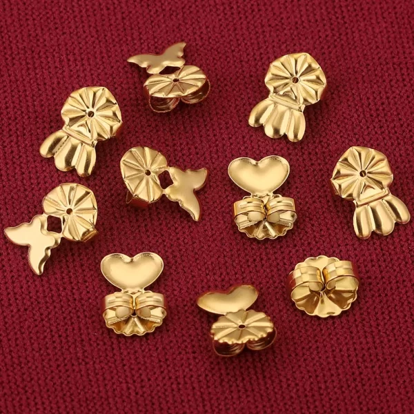 20pcs/lot Stainless Steel Chic Heart Butterfly Earrings Backs Fixtures Earring Base Posts Parts for Diy Jewelry Making Supplies - Image 5