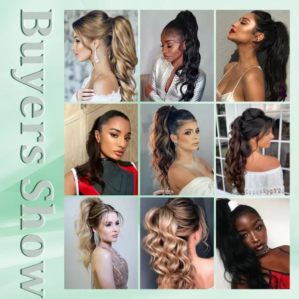 Ponytail Extension Claw  Curly Wavy Clip in Hairpiece Ponytail Hair Extensions Long Pony Tail Synthetic for Women - Image 6