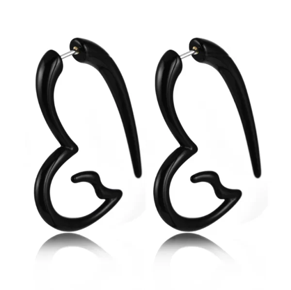 WKOUD Pair Black Acrylic Fake Cheater Twist Spiral Ear Taper Gauges Expanders Earring Tunnel Plugs Piercing Body Jewelry - Image 11