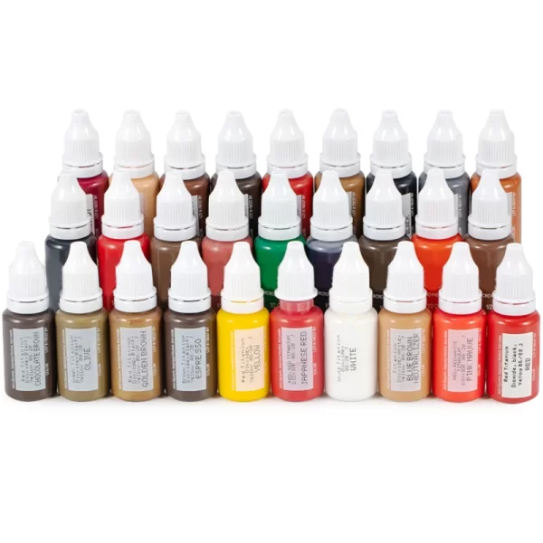 24 Colors Tattoo Ink Set Permanent Makeup Eyebrow Ink Lips Eye Line Tattoo Color Microblading Pigment for Body Beauty Tattoo Art - Image 7