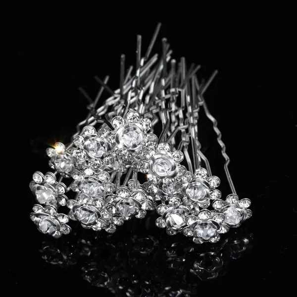 20pcs Pearl Rhinestone Wedding Hair Bridal Accessories Women Pearl Rhinestone U-shaped Pin Metal Barrette Clip Ornaments Jewelry - Image 11