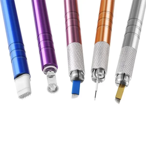 Manual Tattoo Pen Machine Permanent Makeup Eyebrow Hand Tool 3D Microblading Eyebrow Tattoo Tool Supply with 5p Tattoo Needle - Image 4
