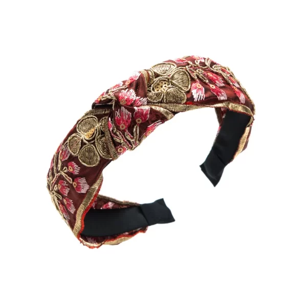 New Vintage Court Style Hairband Embroidered Floral High-Grade Headband for Women Temperament Wild Hair Accessories - Image 6