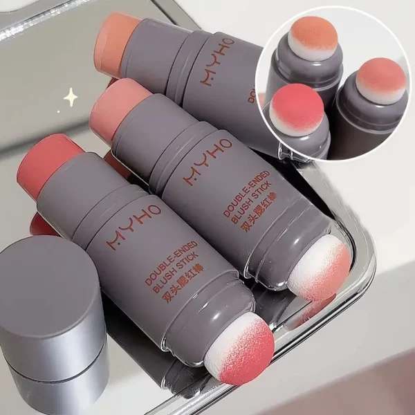 Blush Stick Double-ended Expansive Color Natural Long Lasting Matte Makeup Monochrome Creamy Rouge Blush Stick - Image 4