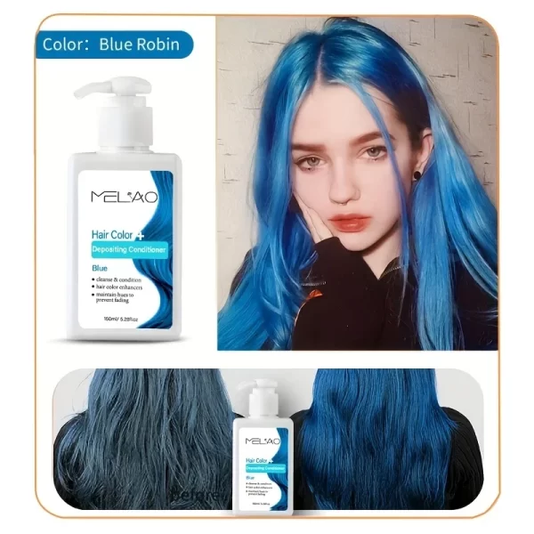 MELAO Hair Dye - Semi Permanent Hair Color Depositing Conditioner, Cruelty-free - Image 5