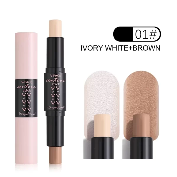 Double-ended Face Contour Concealer Stick Waterproof Oil-control Matte Natural V-face Shaping Contouring Highlight Pen Cosmetics - Image 18