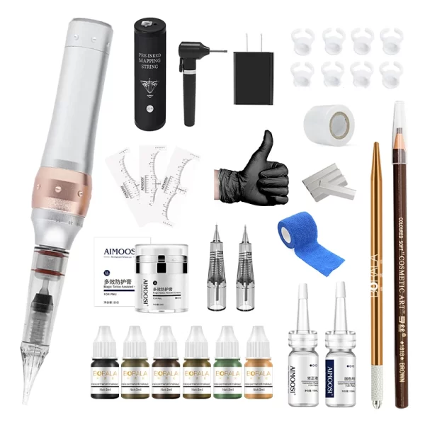 M7 Permanent Makeup Tattoo Machine Set For Eyebrows Microblading Set Facial Beauty Art Eyebrow Tattoo Supplies Machine Kits Tool - Image 8