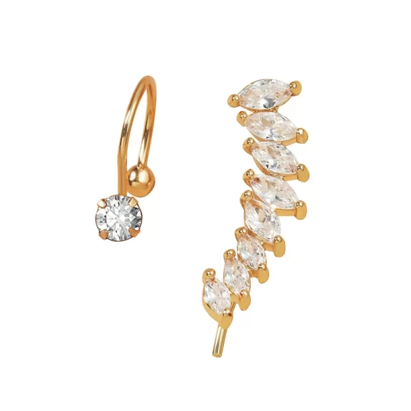 Cartilage Conch Fake Without Piercing Cuff Earring Earcuff Wrap Rock No Women Crystal Clip Ear Adjustable - Image 4