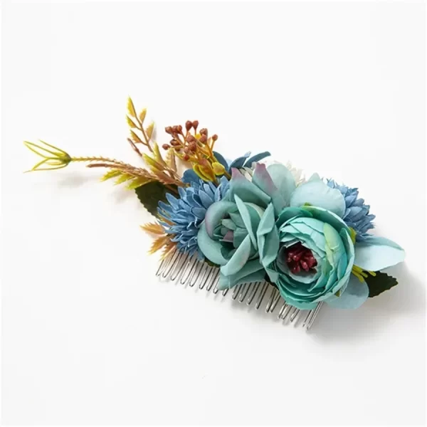 2024new Brides Wedding Flower Hair Comb Hairpin Bridesmaid Headdress Hair Combs Hair Accessories for Women Girls Floral Hairpins - Image 7