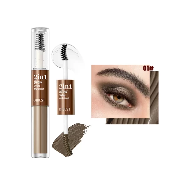 Double-head Eyebrow Styling Cream Waterproof 3D Eyebrow Tattoo Tint Transparent Setting Gel Wild Brow Pomade Quick-drying Makeup - Image 9