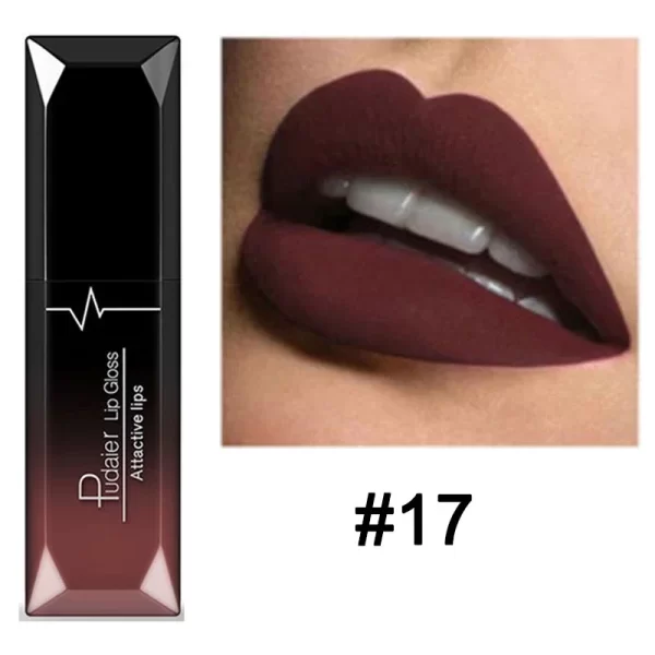 Waterproof Nude Matte Velvet Glossy Lip Gloss Lipstick Lip Balm Sexy Red Lip Tint 21 Colors Women Fashion Makeup Christmas Gifts - Image 14