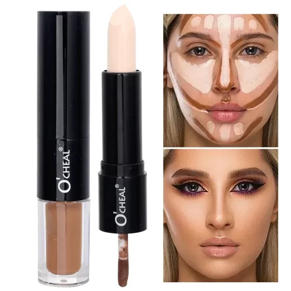Double-ended Face Contour Concealer Stick Waterproof Oil-control Matte Natural V-face Shaping Contouring Highlight Pen Cosmetics - Image 19