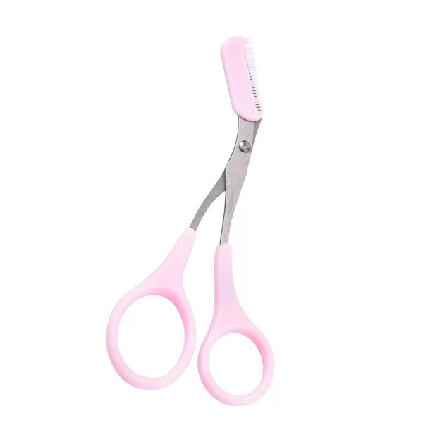 Stainless Steel Facial Hair Removal Shaver Cutter Eyebrow Trimmer Scissors Color Titanium With Comb Removable Makeup Accessories - Image 7
