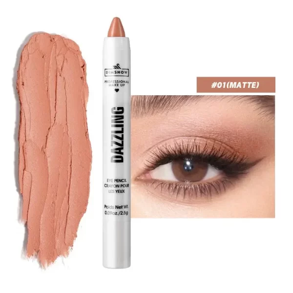 12 Colors Pearlescent Eyeshadow Pencil Waterproof Long Lasting Glitter Shimmer Eye Shadow Pen Eyeliner Stick Eyes Makeup Tools - Image 7
