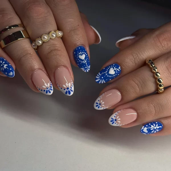 24pcs short oval nails, press-on nails, removable and reusable, artificial nails are suitable for women and girls daily wear - Image 5
