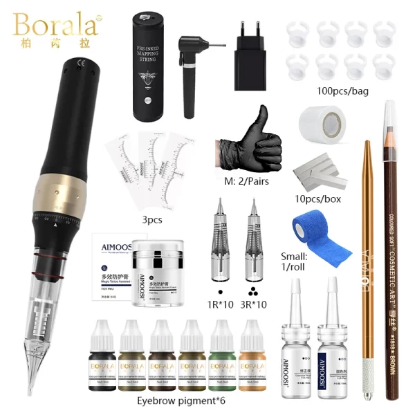 M7 Permanent Makeup Tattoo Machine Set For Eyebrows Microblading Set Facial Beauty Art Eyebrow Tattoo Supplies Machine Kits Tool - Image 2