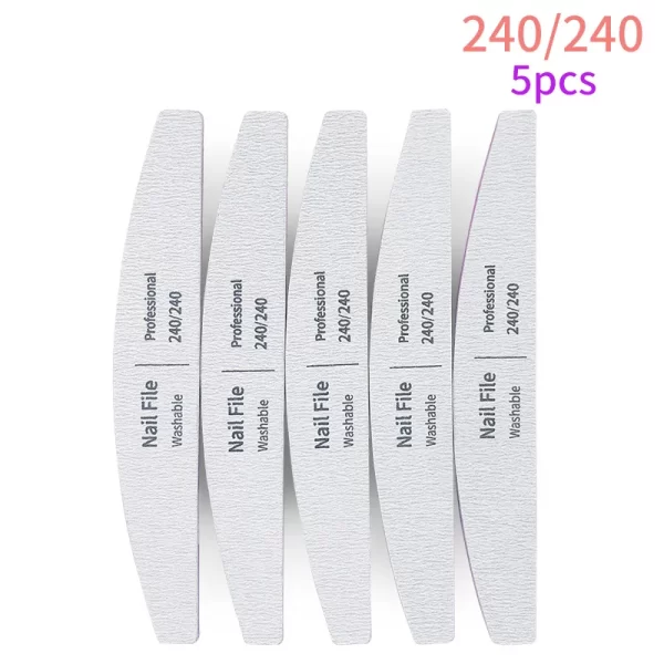 Nail File 100 to 180 Professional Tools Emery for Manicure Lime 240 Sandpaper Gel Polishing Files for Nails Buffers Set Polisher - Image 13
