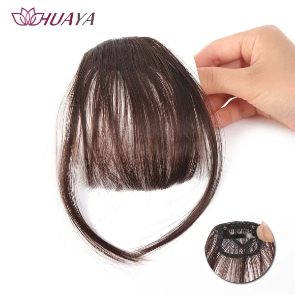 HUAYA Synthetic Hair Bangs Clips Front Side Long Bangs Fake Fringe Clip In Hair Extensions Accessories for Women - Image 22
